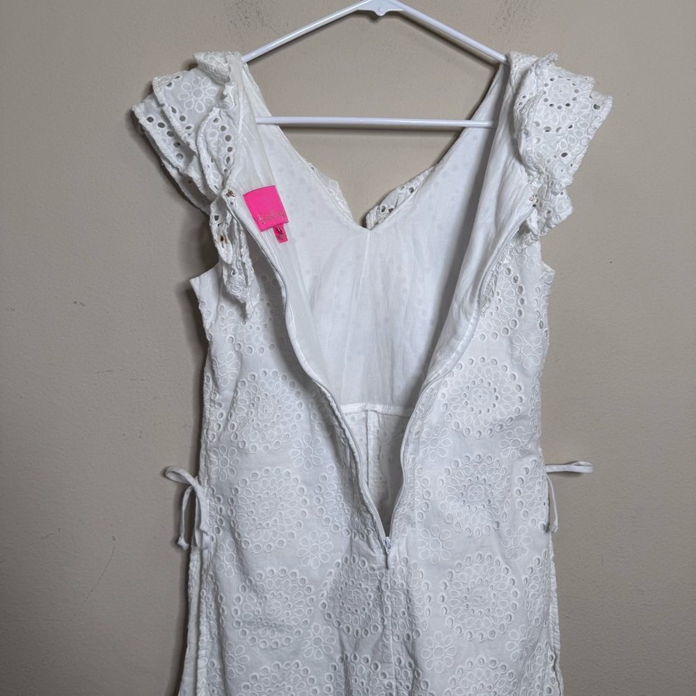 Lilly Pulitzer Emiline Circle Bloom Eyelet Romper - Picture 12 of 13